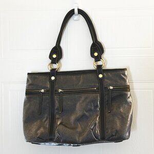 Dark Metallic Silver/Gray Carlisle Totebag/Shoulder Bag
